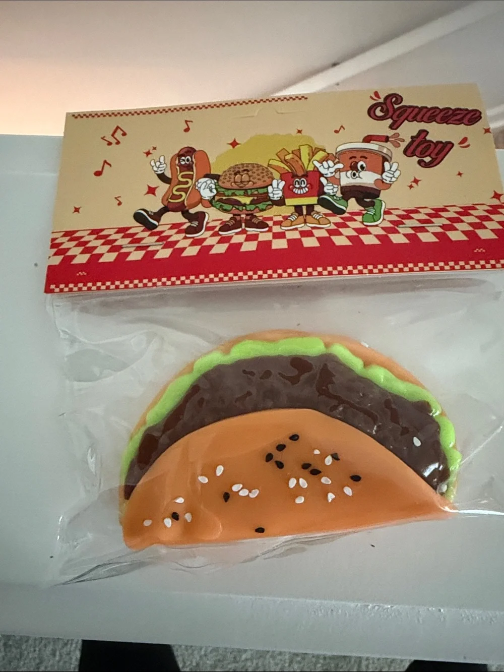 Squeeze Burger & Fries Party Favor Set - Orange, Red, Yellow, Green